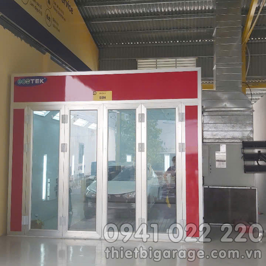 Phòng sơn sấy bằng đèn hồng ngoại