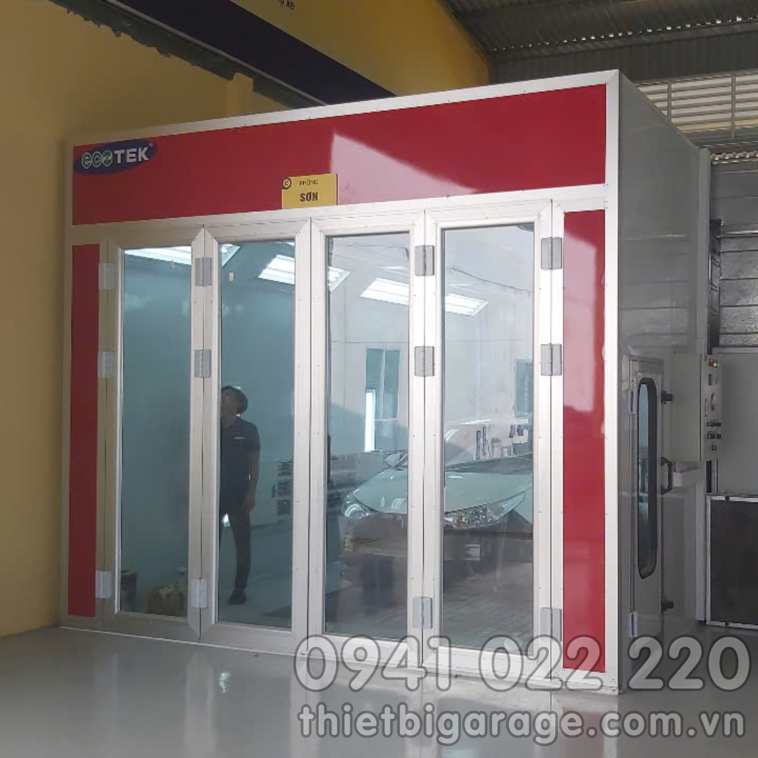 Phòng sơn sấy bằng đèn hồng ngoại