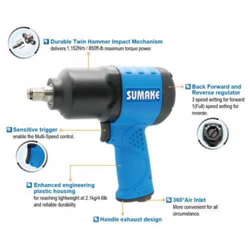 Súng Vặn Ốc Khí Nén 1/2" Sumake ST-IW1640 (1152Nm) – Chính Hãng Súng vặn ốc khí nén 1/2 inch Sumake ST-IW1640 chính hãng Đài Loan kèm cấu tạo và thông số kỹ thuật