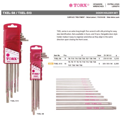 Bộ Lục Giác Bông Thân Siêu Dài Eight TXEL-S8 | Nhật Bản