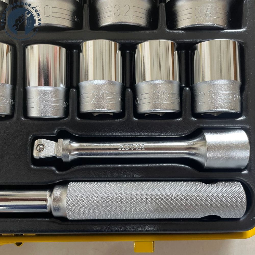 Bộ Khẩu Tay Vặn 1/2" Kowa KLK-2-1A Nhật Bản (25 Chi Tiết)