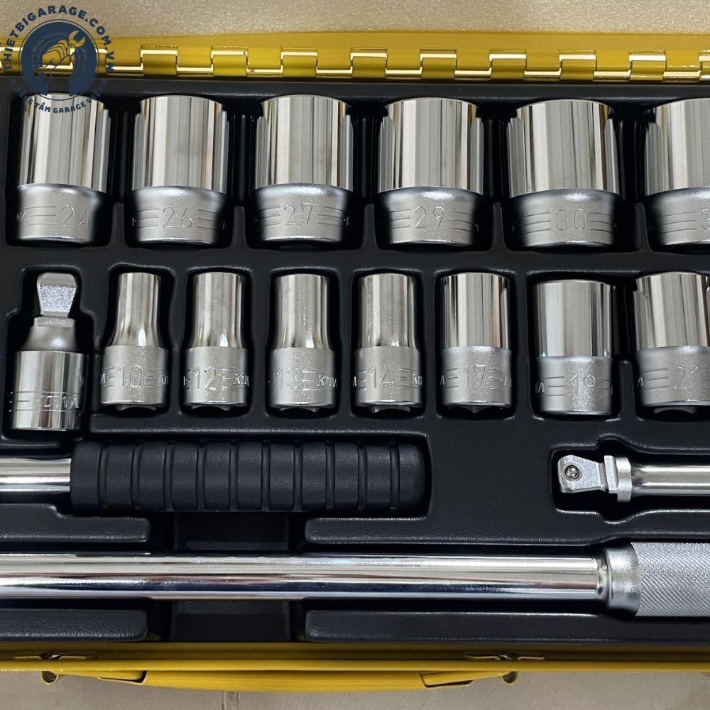 Bộ Khẩu Tay Vặn 1/2" Kowa KLK-2-1A Nhật Bản (25 Chi Tiết)