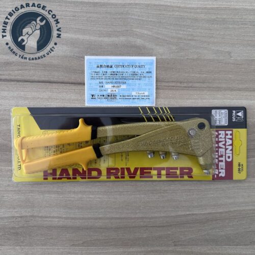 Kìm Rút Rive Picus HR-007 Nhật Bản Chính Hãng Giá Tốt Thiết kế hệ thống đòn bẩy trợ lực bóp và bốn đầu mũi súng rút rive kích thước từ hai chấm bốn đến bốn chấm tám milimét của dòng sản phẩm kìm rút rive Picus model HR không không bảy xuất xứ thương hiệu Picus chính hãng Nhật Bản phân phối tại thietbigarage.com.vn