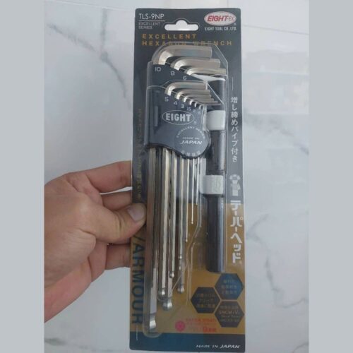 Bộ Lục Giác Đầu Bi Eight Tool TLS-9NX bo luc giac dau bi eight tool tls 9nx in kich thuoc tren than chinh hang
