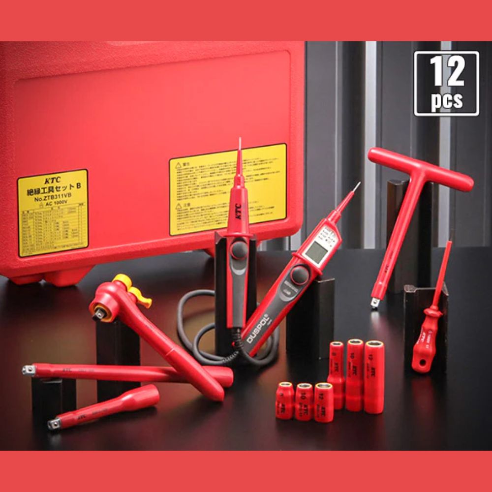 Bộ Dụng Cụ Cách Điện KTC ZTB311VB 3/8" Nhật Bản 12 Chi Tiết