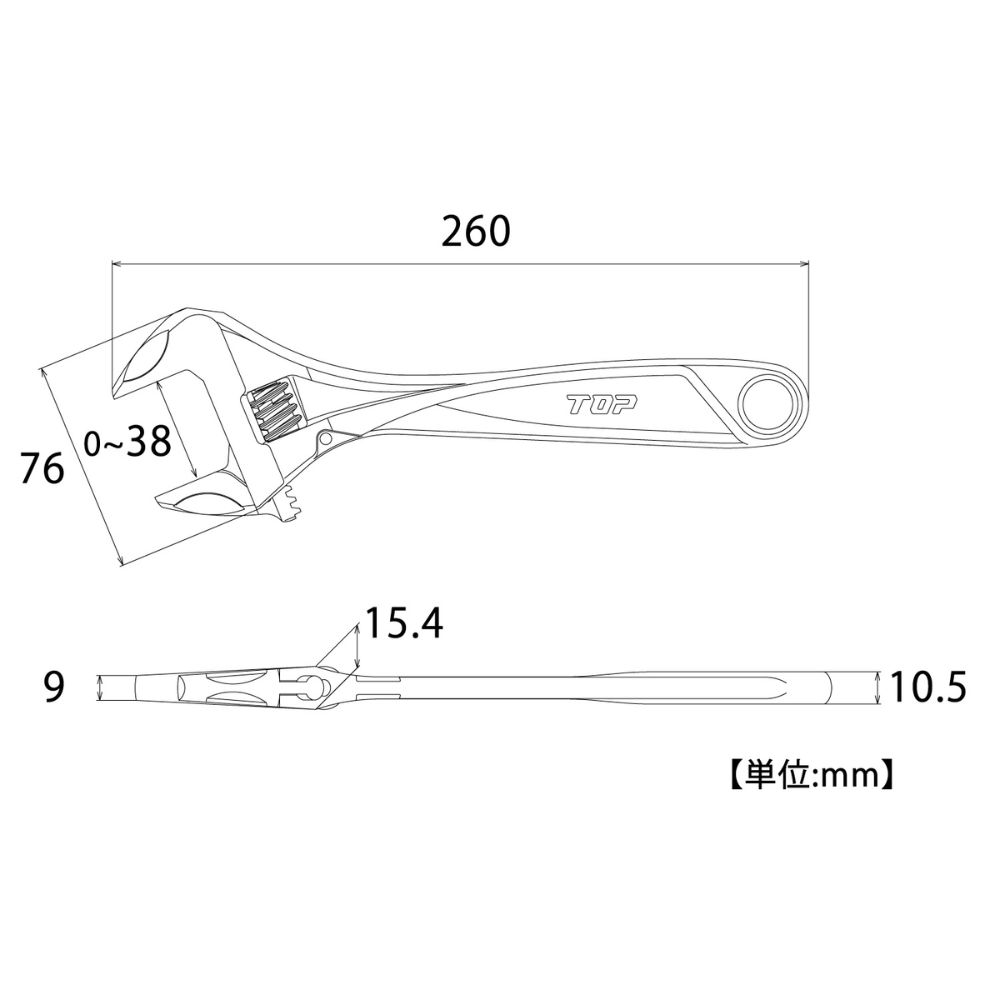 Mỏ Lết HM-38M Top Kogyo Chính Hãng Nhật Bản